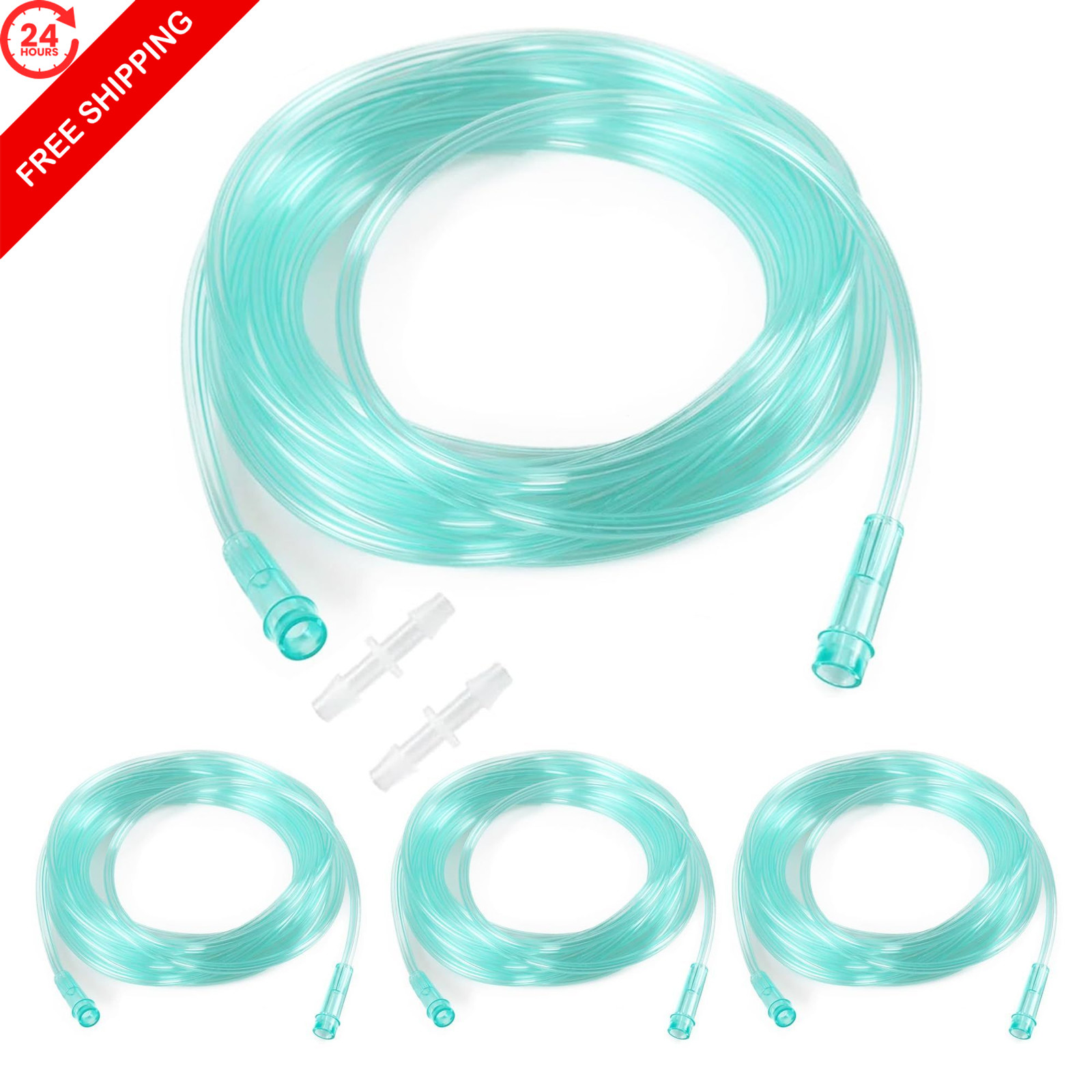 3 Pack Tubes Oxygen Tubing 16.4 feet Each pcs Premium Green feet,