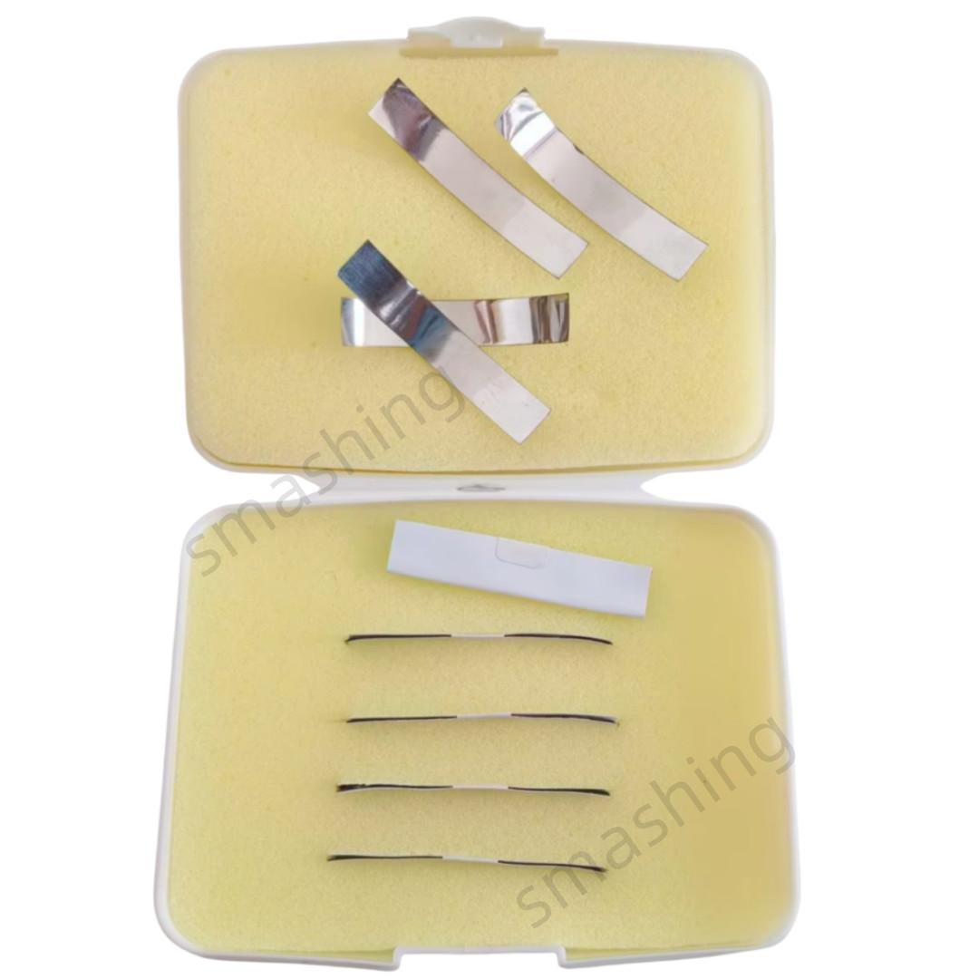 50Pcs Dental Metallic Articulating Bite Film Strips Metal Shimstock Foil