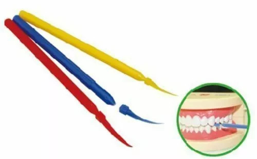 300Pcs Dental Integrated Interdental Plastic Wedges With Long Handle Poly S/M/L