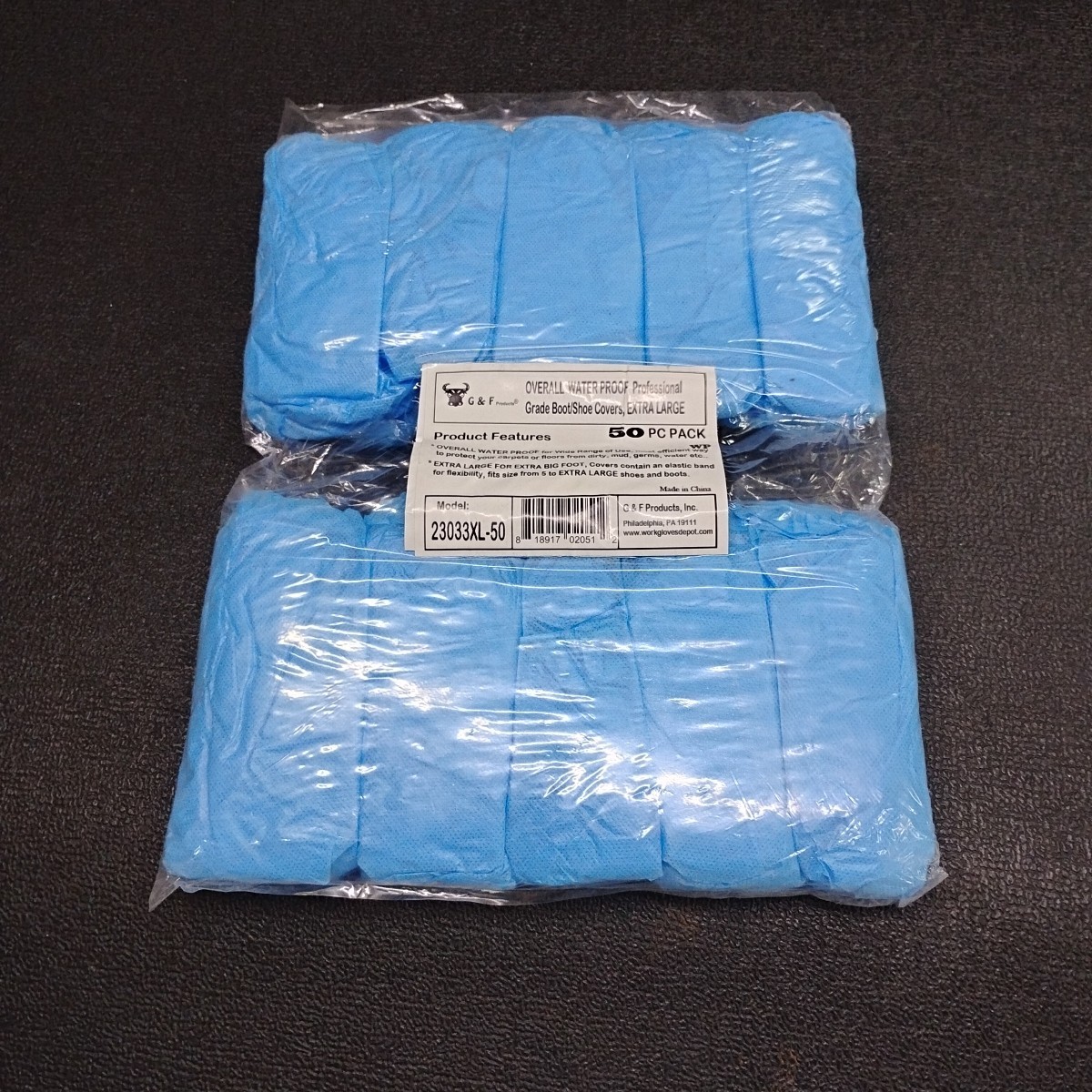 G&F 50-Count Size XL Overall Waterproof Professional Disposable Boot/Shoe Covers