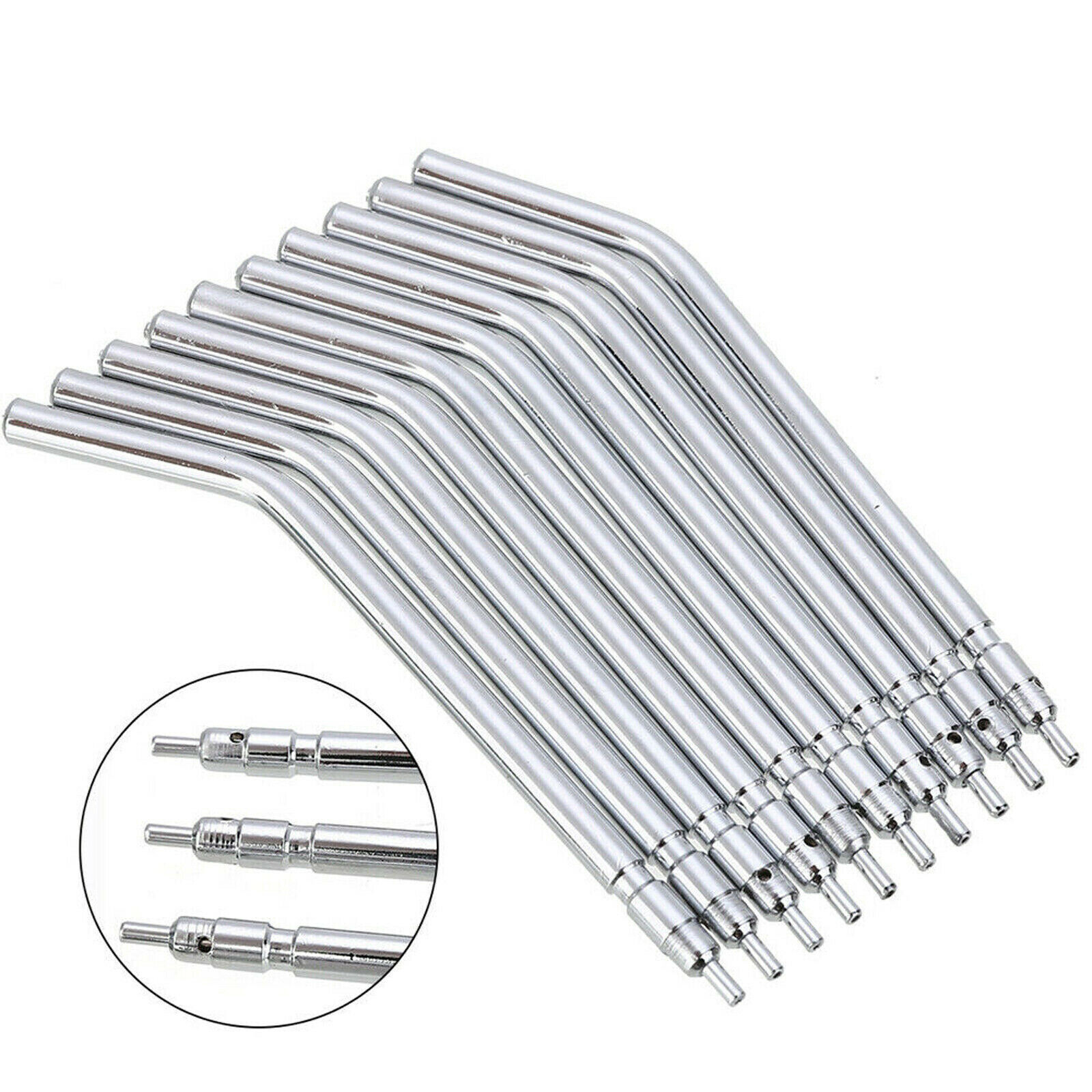 Dental Air Water Spray Triple Syringe 3-Way Handpiece with Tips Nozzle * 2Pcs