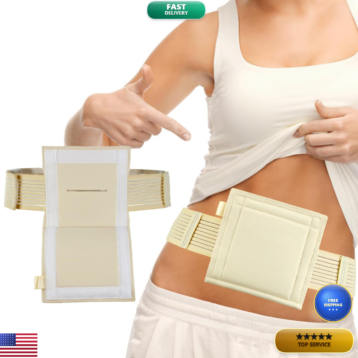Woundwarrior 2 Pack Feeding Tube Belt Peg Tube Holder G-Tube Protective Belt