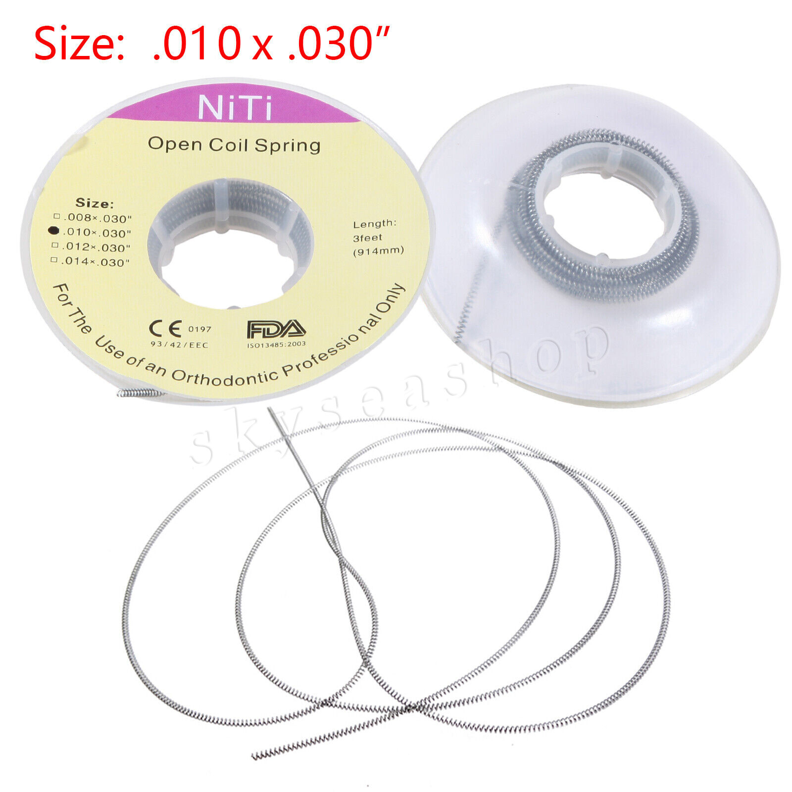 USA Dental Orthodontic Niti Open Coil Spring Spool Dia.010 *030 » inch 914mm Ab
