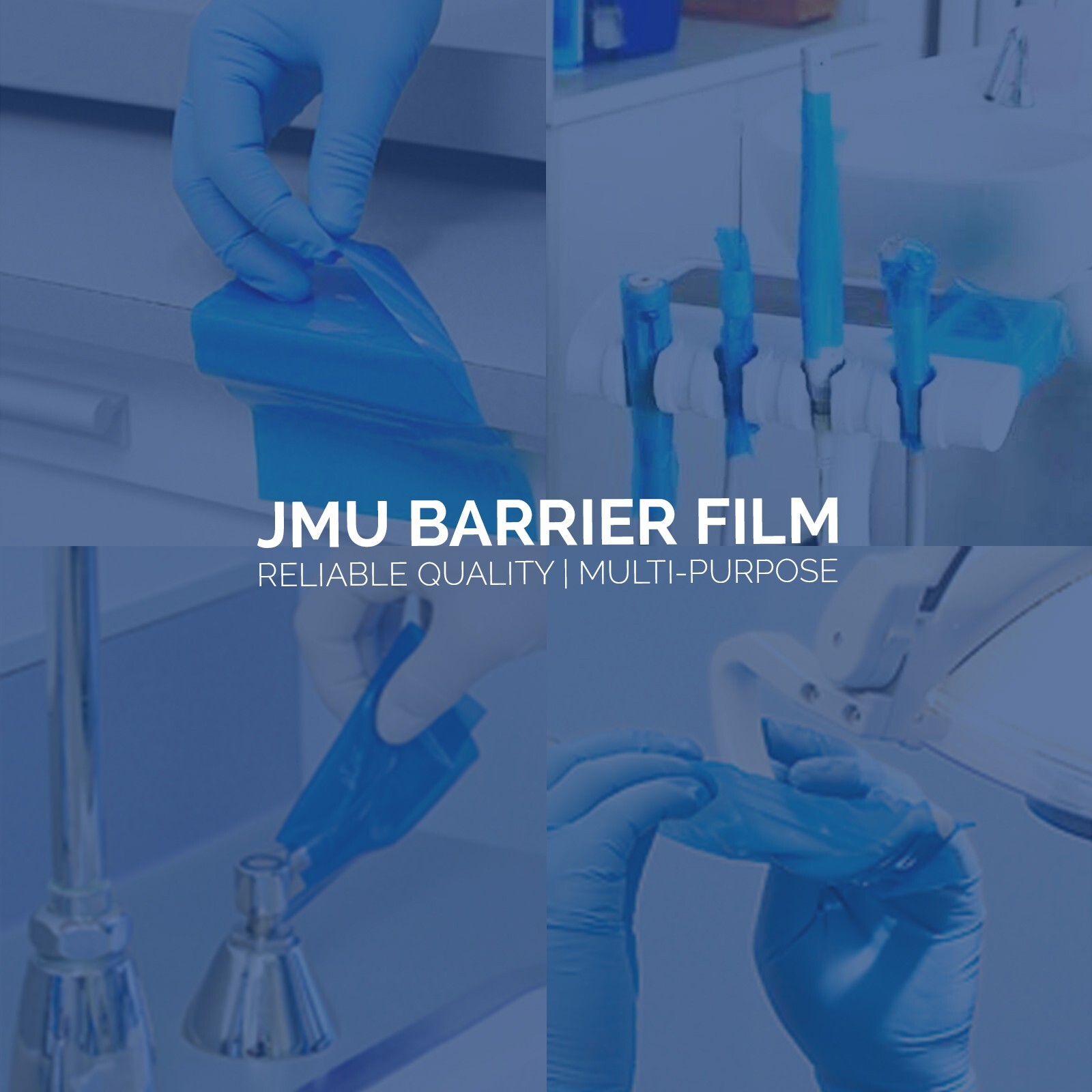8 Rolls JMU Dental Barrier Film Sticky Wrap Clear 4″ x 6″ 1200 Sheets