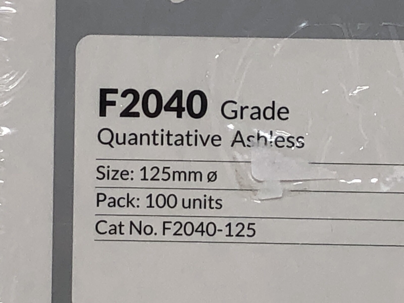 Chm F2040 Filter Papers Quantitative Ashless DA0073A 100 Count
