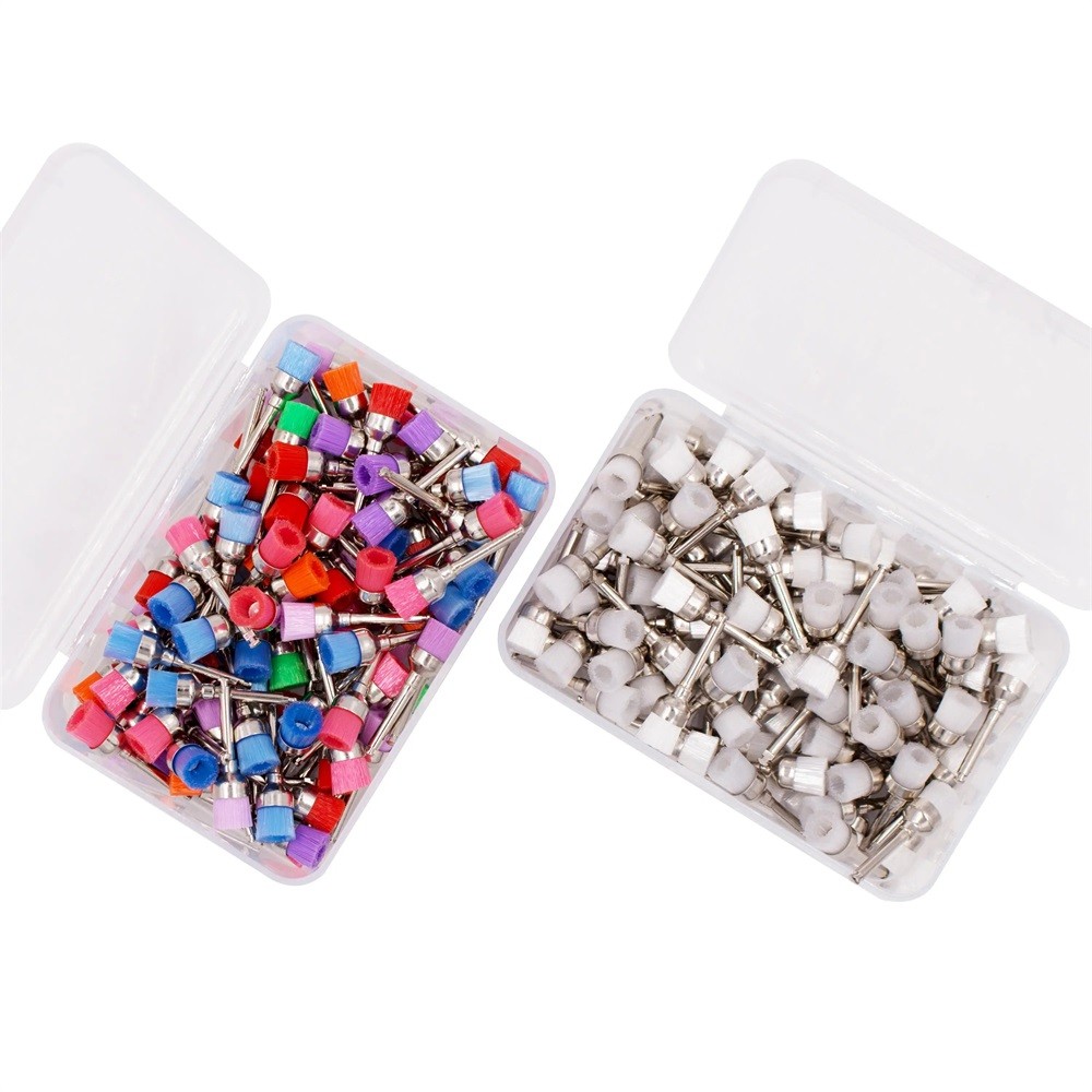 Dental Nylon Material Closure Flat Polishing Prophylaxis Brushes RA 100Pcs/Box