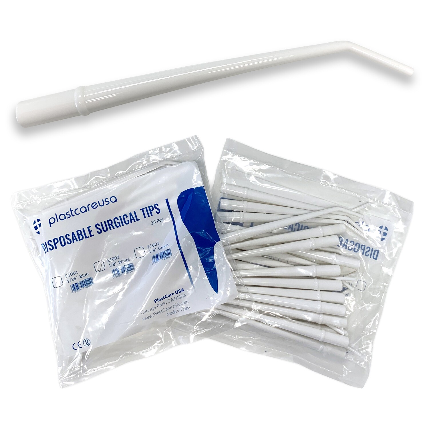 up to 300 Surgical Tips Small size 1/8″ Suction Tip Dental Aspirator White
