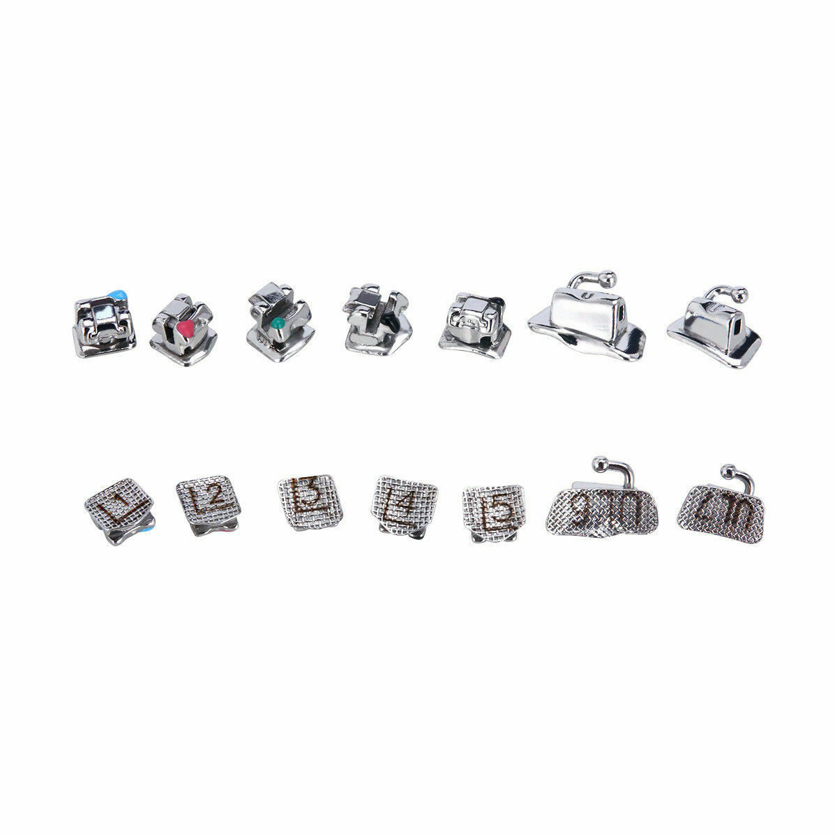 Dental Orthodontic Self Ligating Brackets Braces Roth / MBT 022 Hook 345 AZDENT