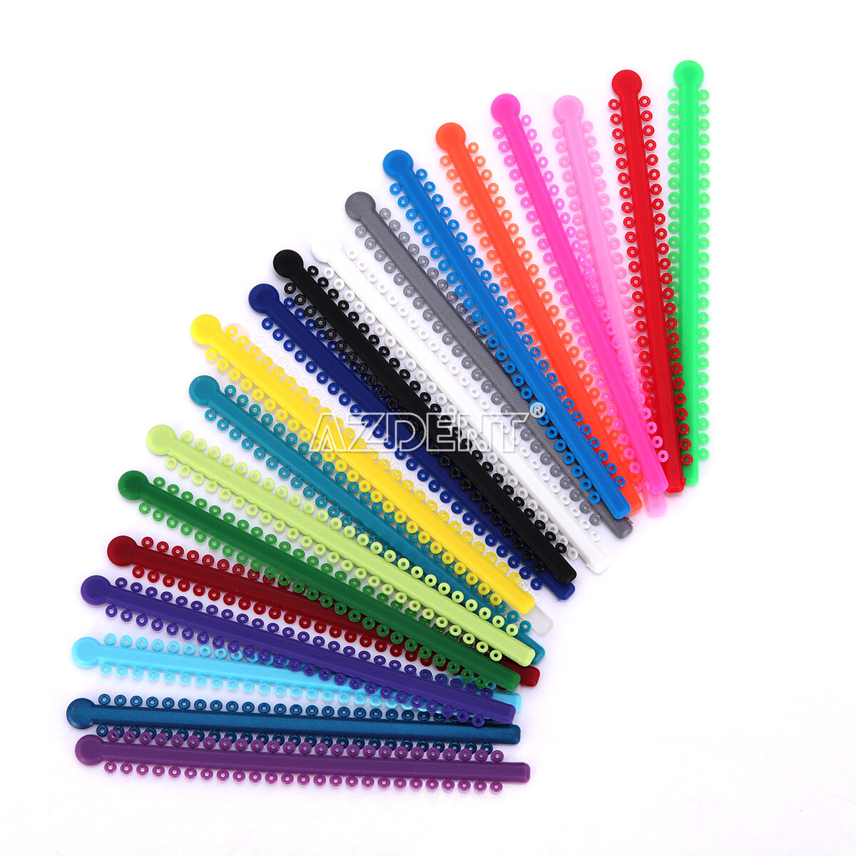1000pcs Dental Orthodontic Elastic Ligature Ties Bands for Brackets 23 Colors