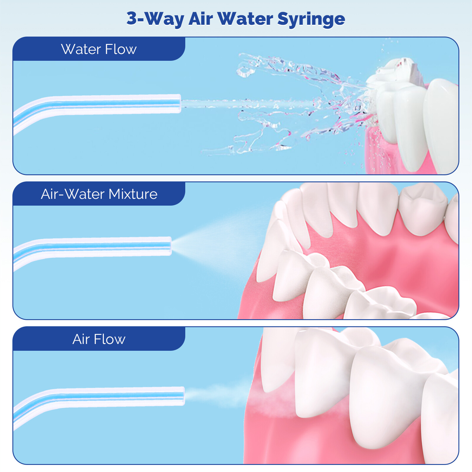 Up to 2500, Dental 3-Way Air Water Syringe Disposable Spray Tips Triple Nozzles