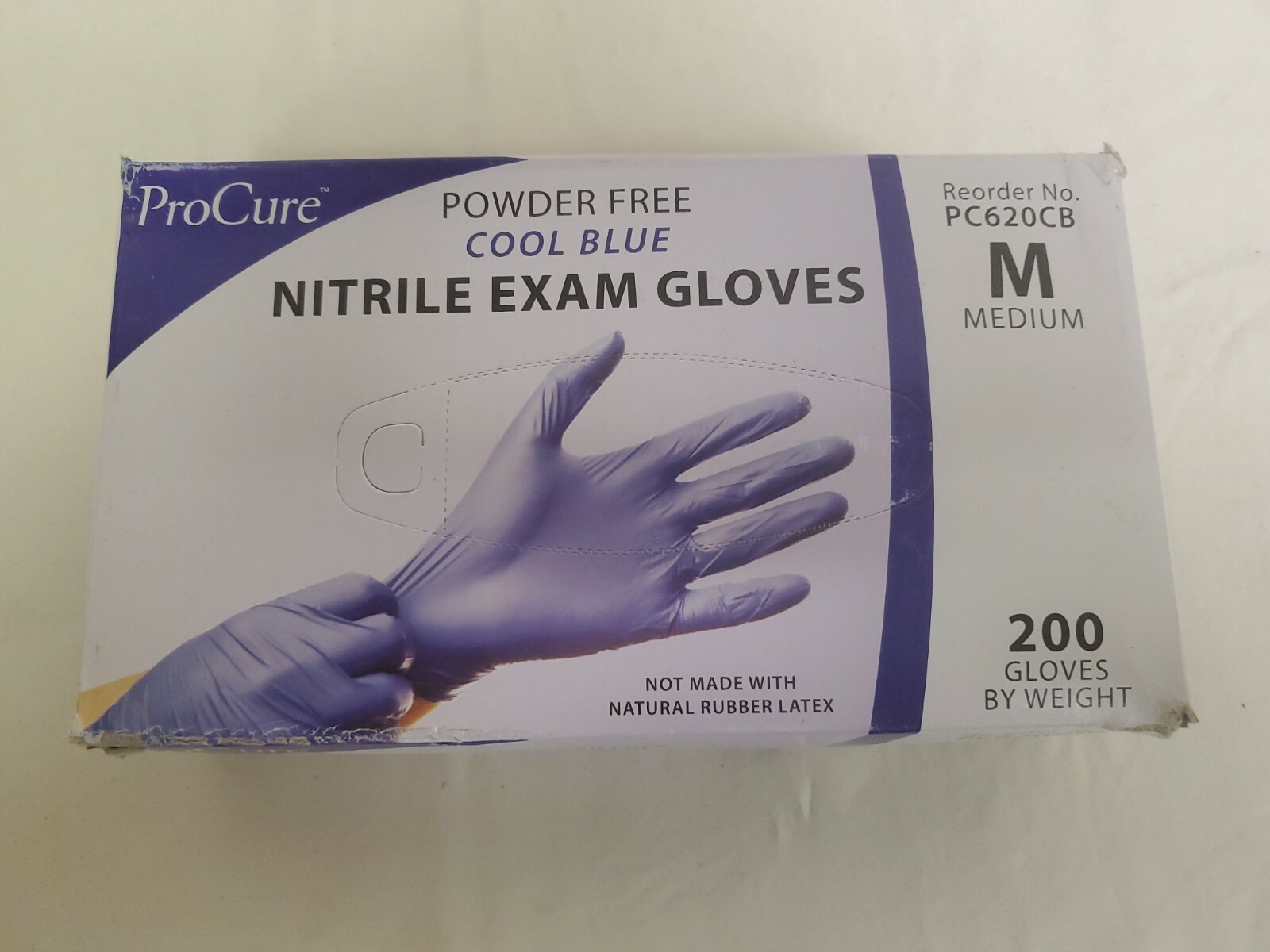 ProCure Powder-free Cool Blue Nitrile Exam Gloves Medium 200 Gloves 📦