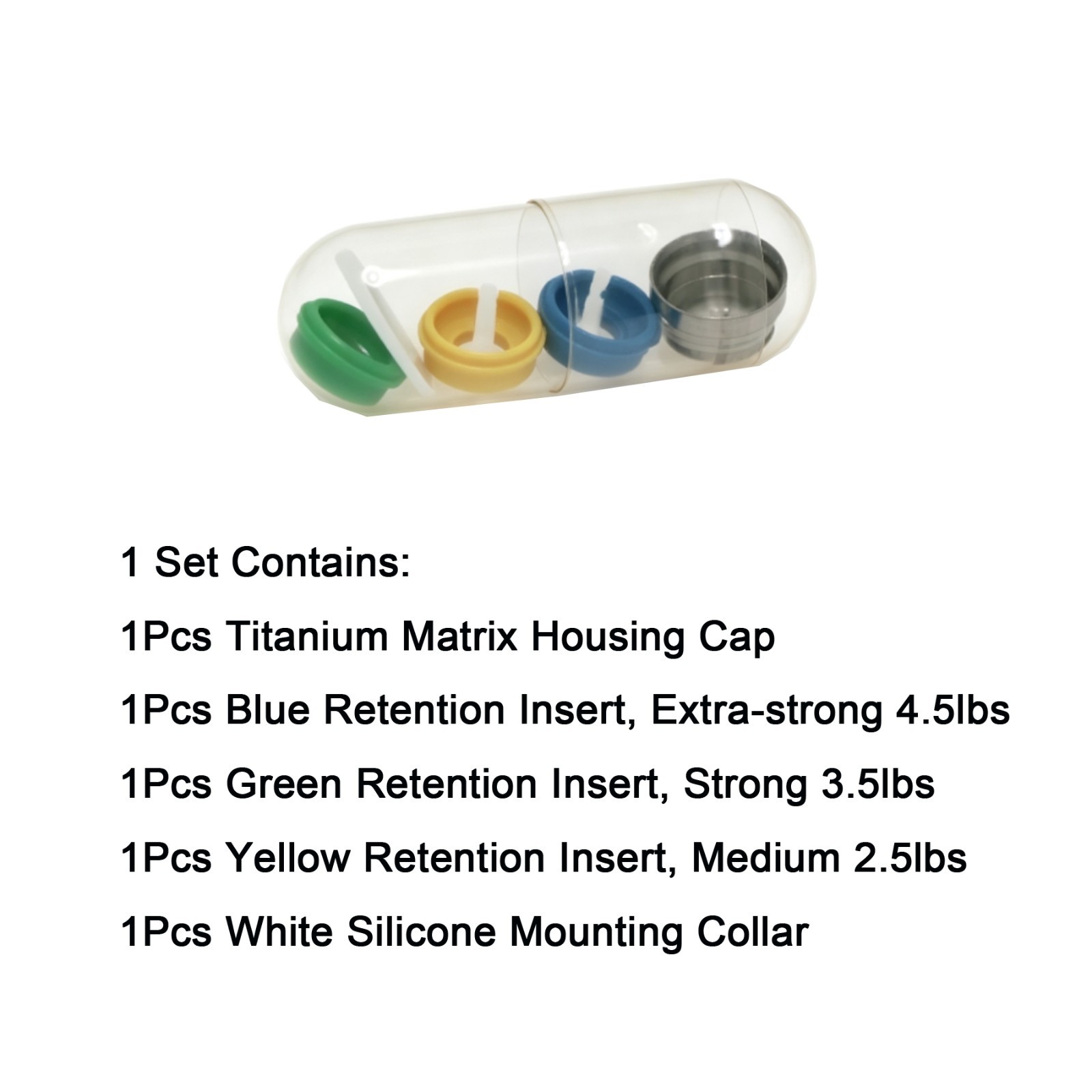US Dental Retention Inserts Peek Caps &Mounting and Demounting Tool Fit Novaloc