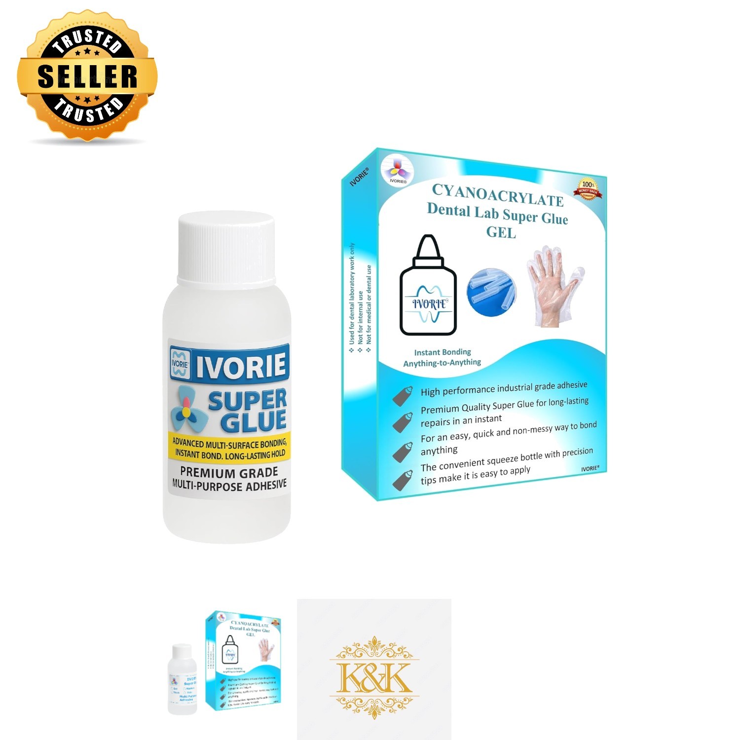 Dental Lab Super Glue Adhesive (Gel) 2oz – Instant Bonding Reliability