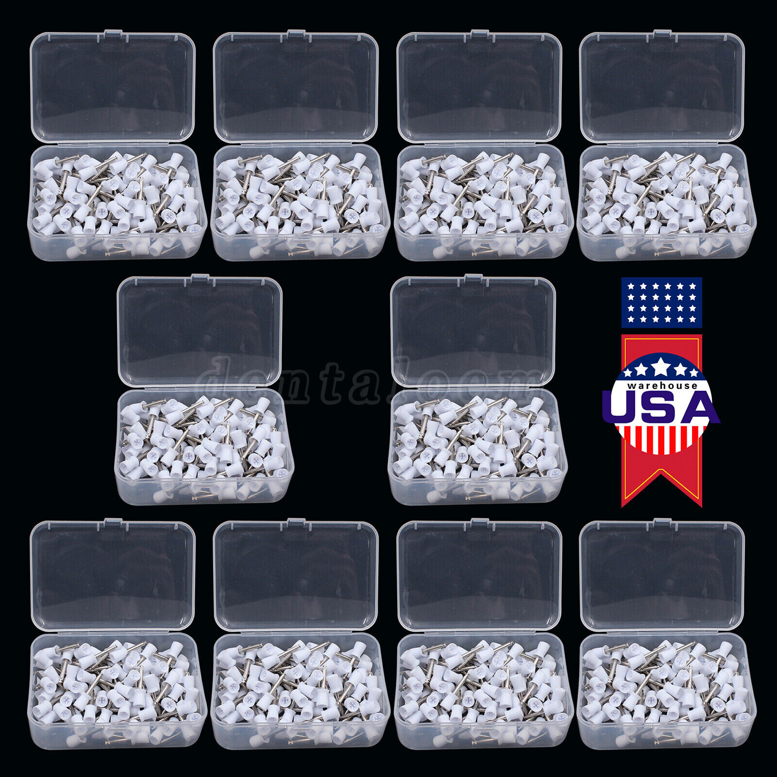 100-1000*Dental Rubber Prophy Tooth Teeth Polish Polishing Cups Latch Type White