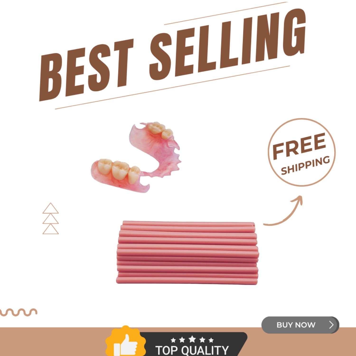 Quick Fix Gum Material for Missing Teeth – 22 Strips for Smile Enhancement
