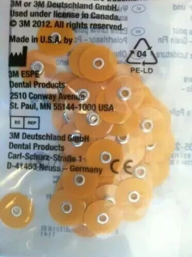 10 X 3M Sof-Lex soflex Discs Pack of 30 Orange Series 2382F Fine 1/2″ 12.7 mm -M