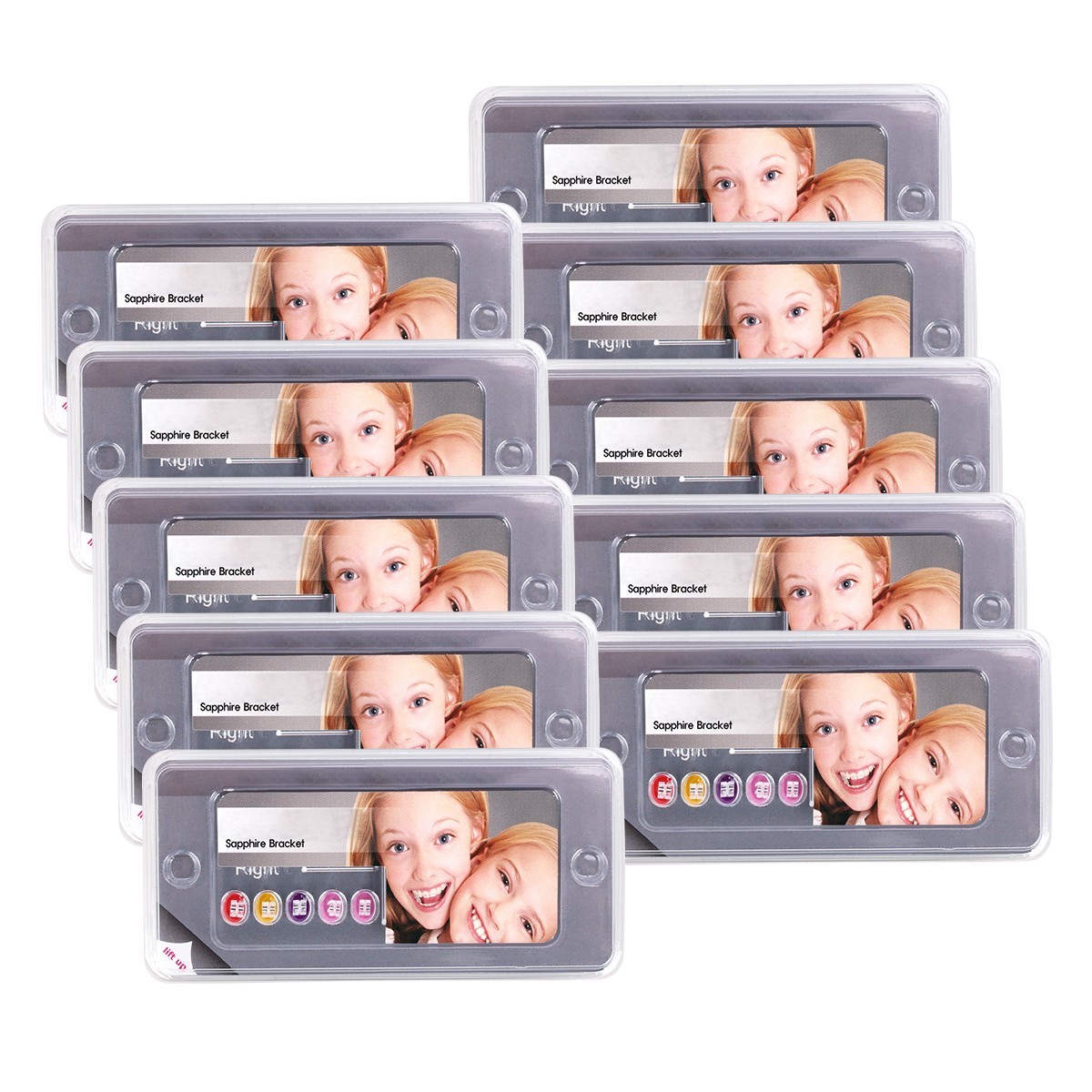 Dental Orthodontic Monocrystalline Sapphire Brackets Mini Roth 022 345 Hooks AZ