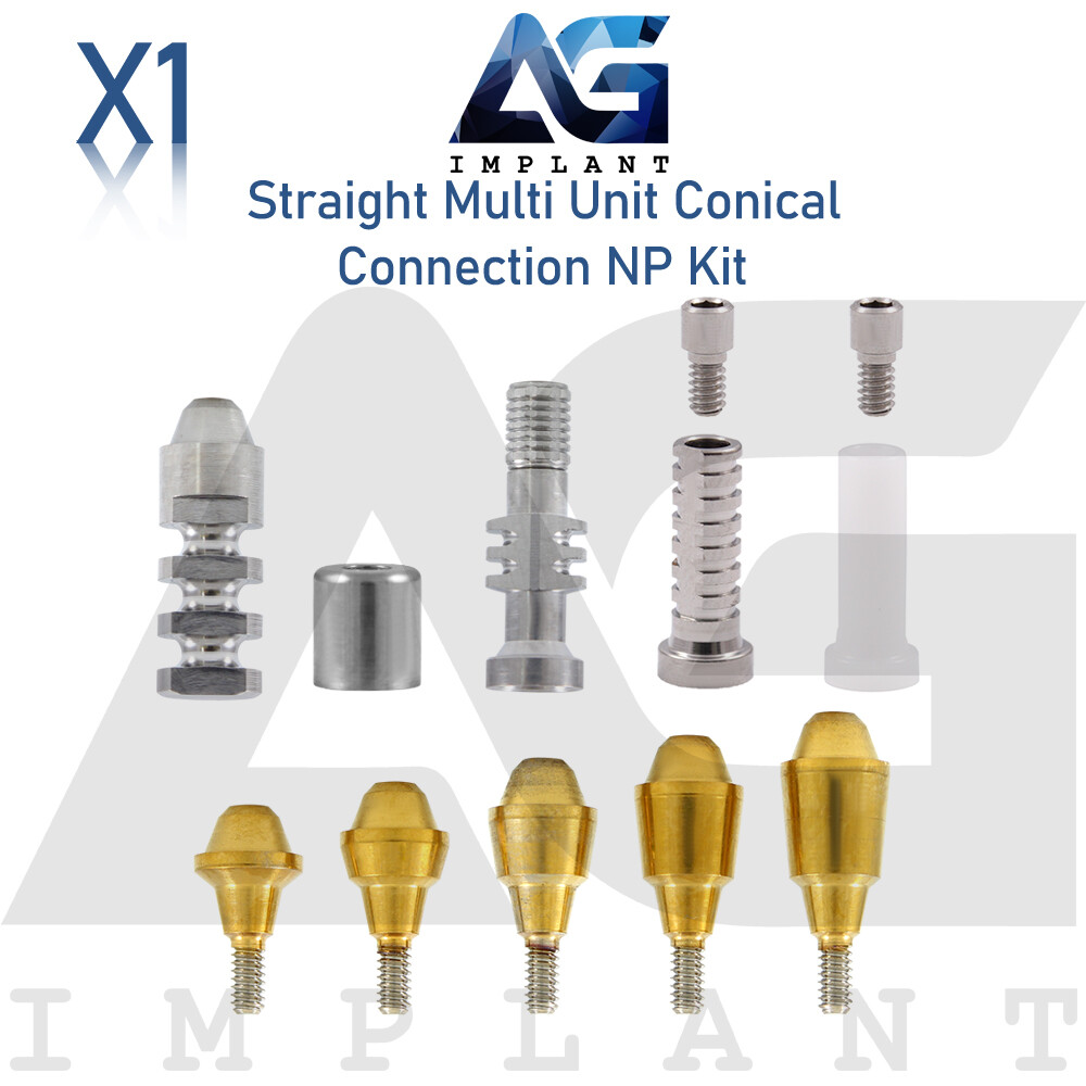 Dental Straight Multi Unit Conical Connection NP Full Kit Hex System 2.25mm