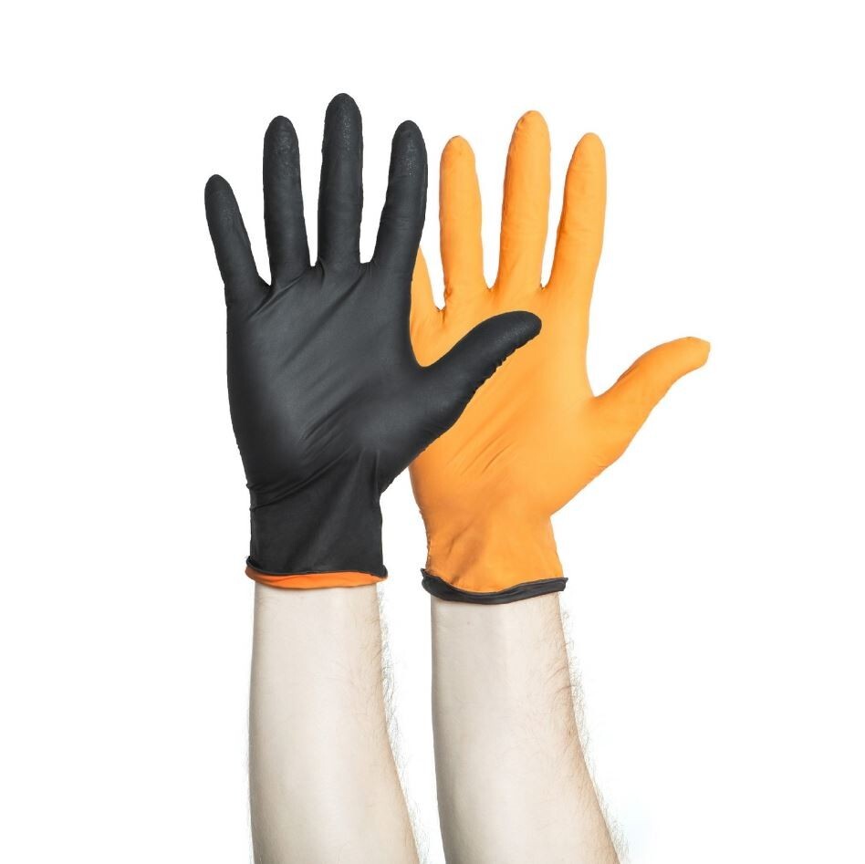 *140-Pieces* Halyard Black-Fire PF Nitrile Medical Exam Gloves X-Large 44759