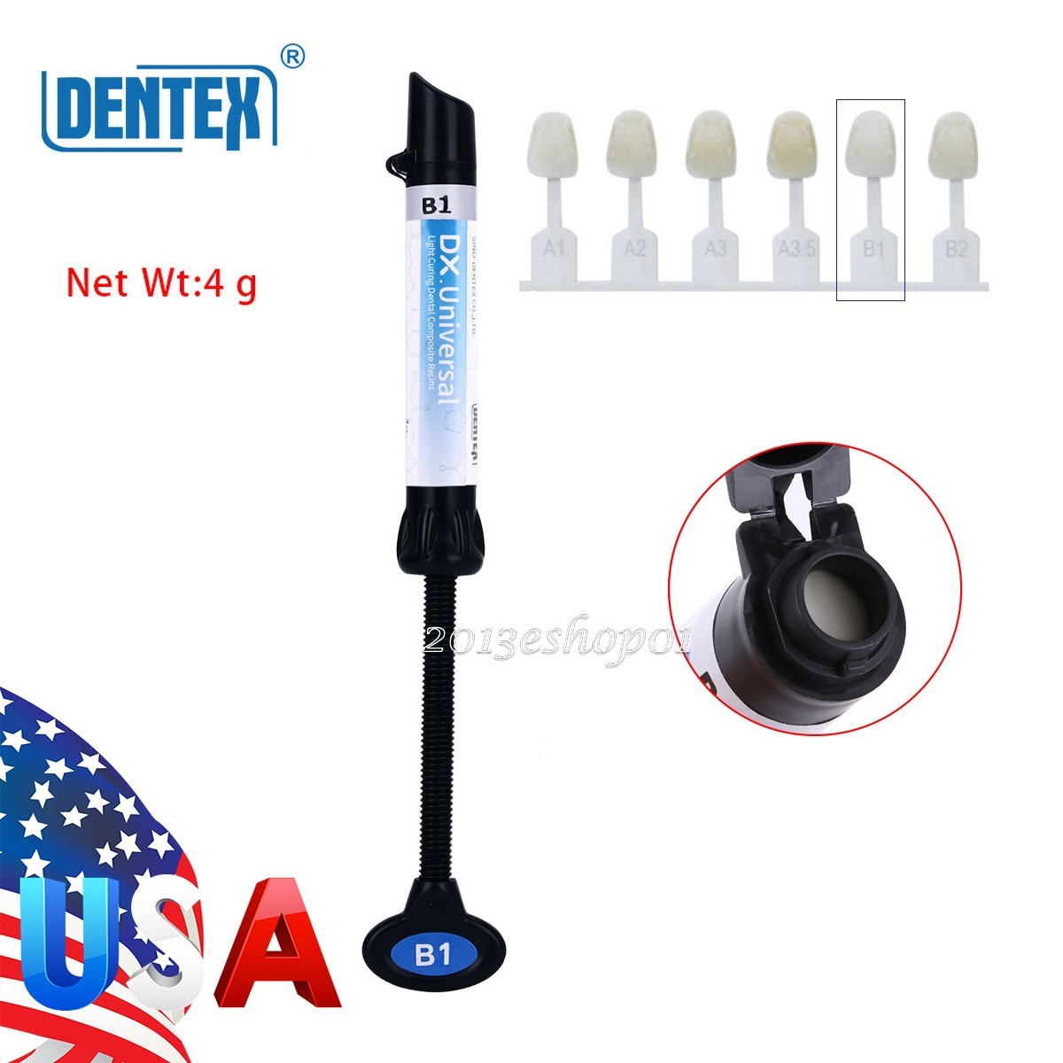 Dentex Dental Universal Composite Resin Light Cure Teeth Filling Material B1