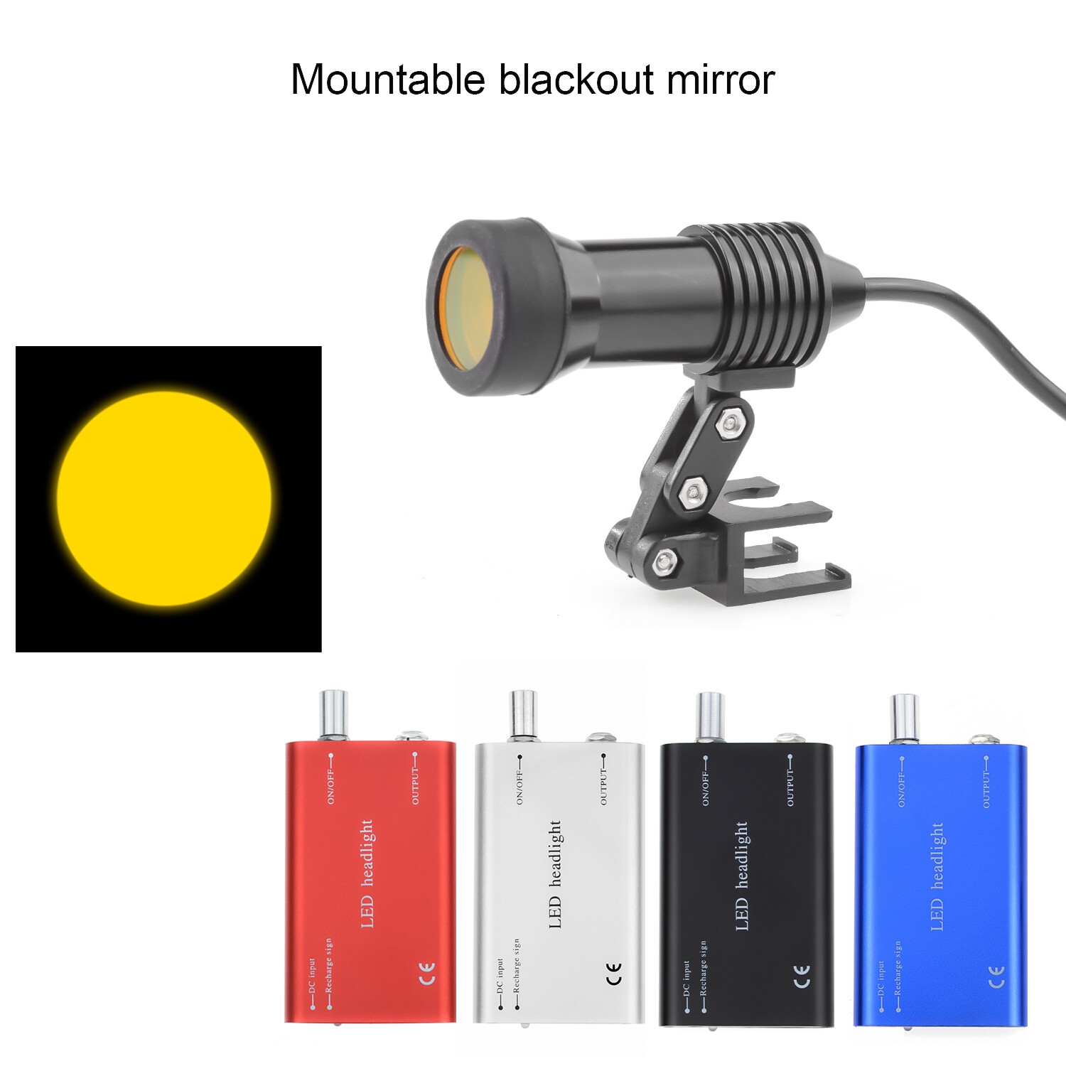Dental 5W Headlight LED Lamp High Power+Two Clips for Magnifier Loupe DY-009 CE