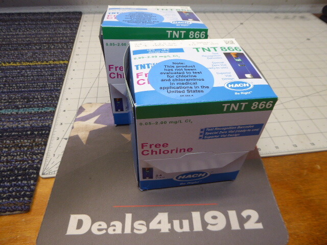 Hach TNT 866 Free Chlorine Chemistry Test Kit 24 Vials, New Unopened Box!