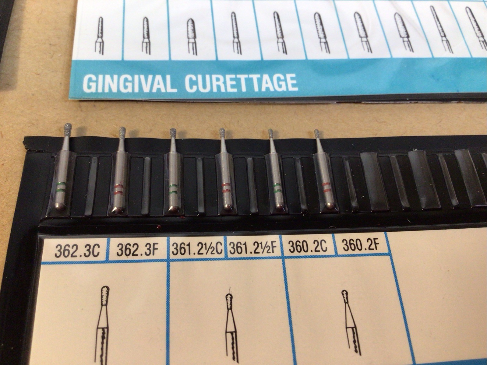 Vintage Premier Dental TWO STRIPER General Operative, Pears, Cones, Gingival