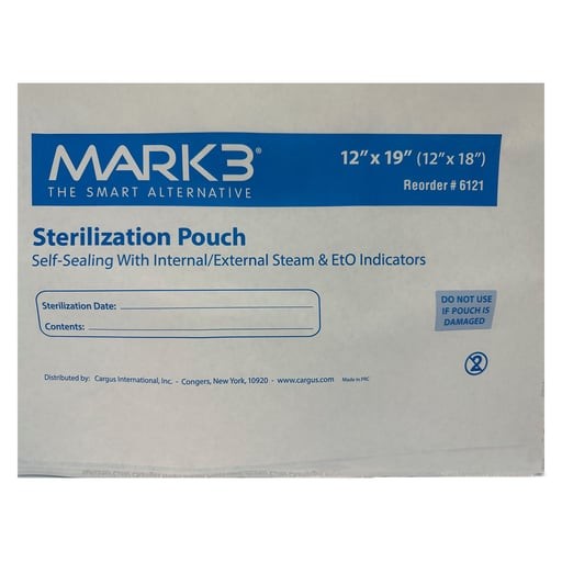 Mark3 6121 Self-Sealing Sterilization Pouches 12″ x 19″ 12″ x 18″ 200/Bx