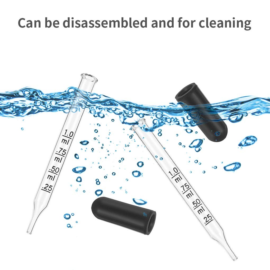 Eye Dropper for Essential Oils 20 PCS – Pipettes Dropper with Black Rubber He…