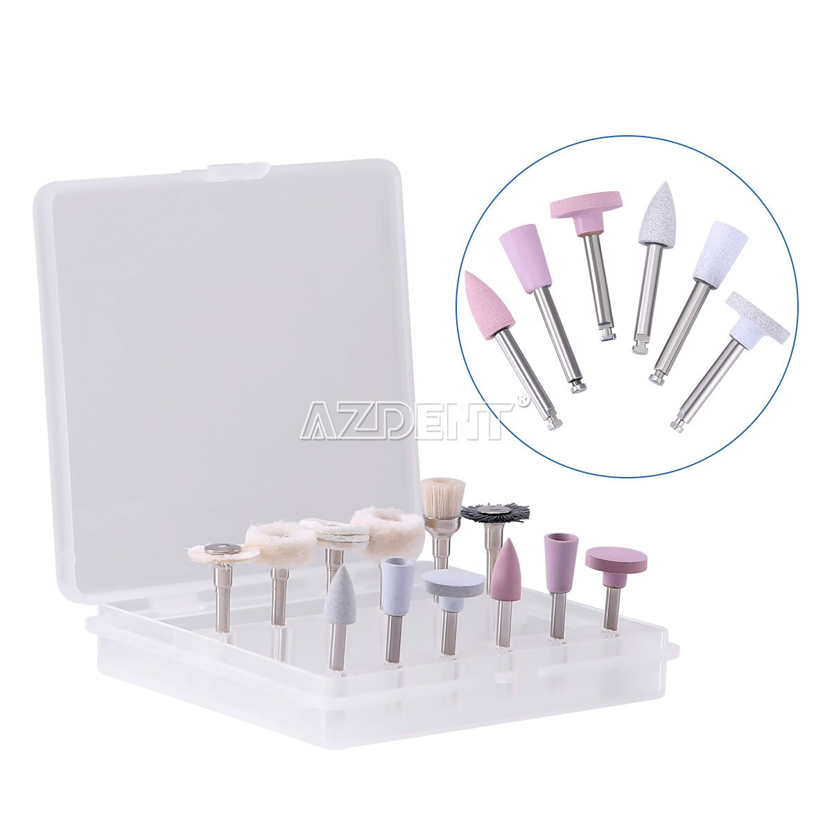 3 Types Dental Kit de pulido de cerámica compuesta HP / RA pulido de laboratorio