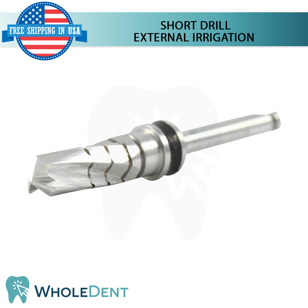 Sur gical Short Cylindrical Drill External Irri gation Dental Im plant Tool