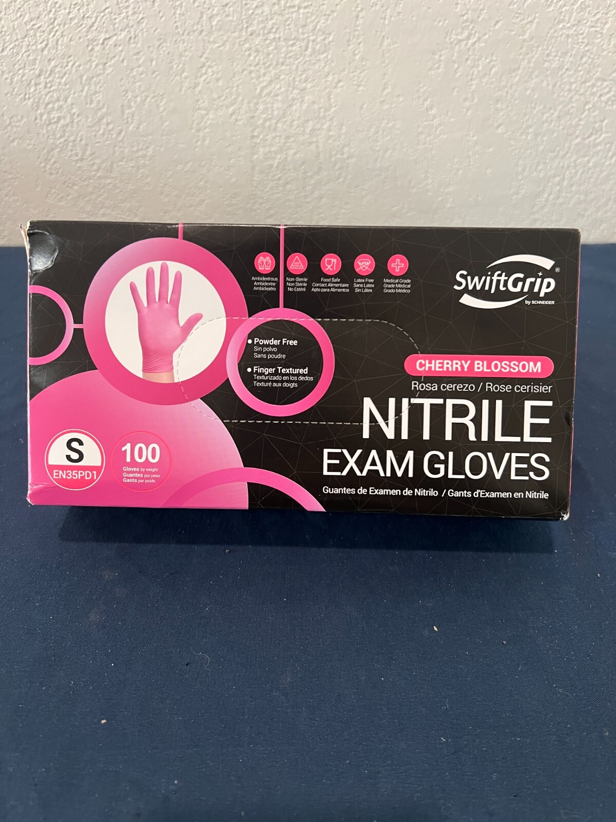 SWIFTGRIP Nitrile Exam Gloves (Small, Pink, 100 ct) – NEW