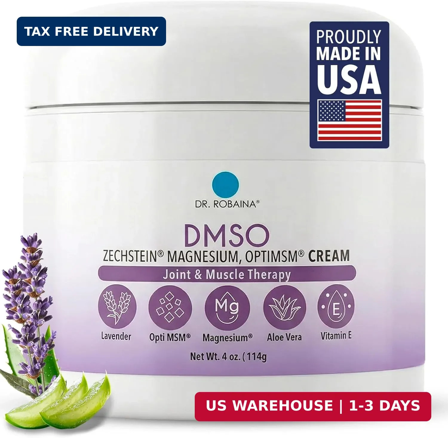 Lavender DMSO Cream – 99.9% Pure Pharmaceutical Grade | Skin Nourishing Formula