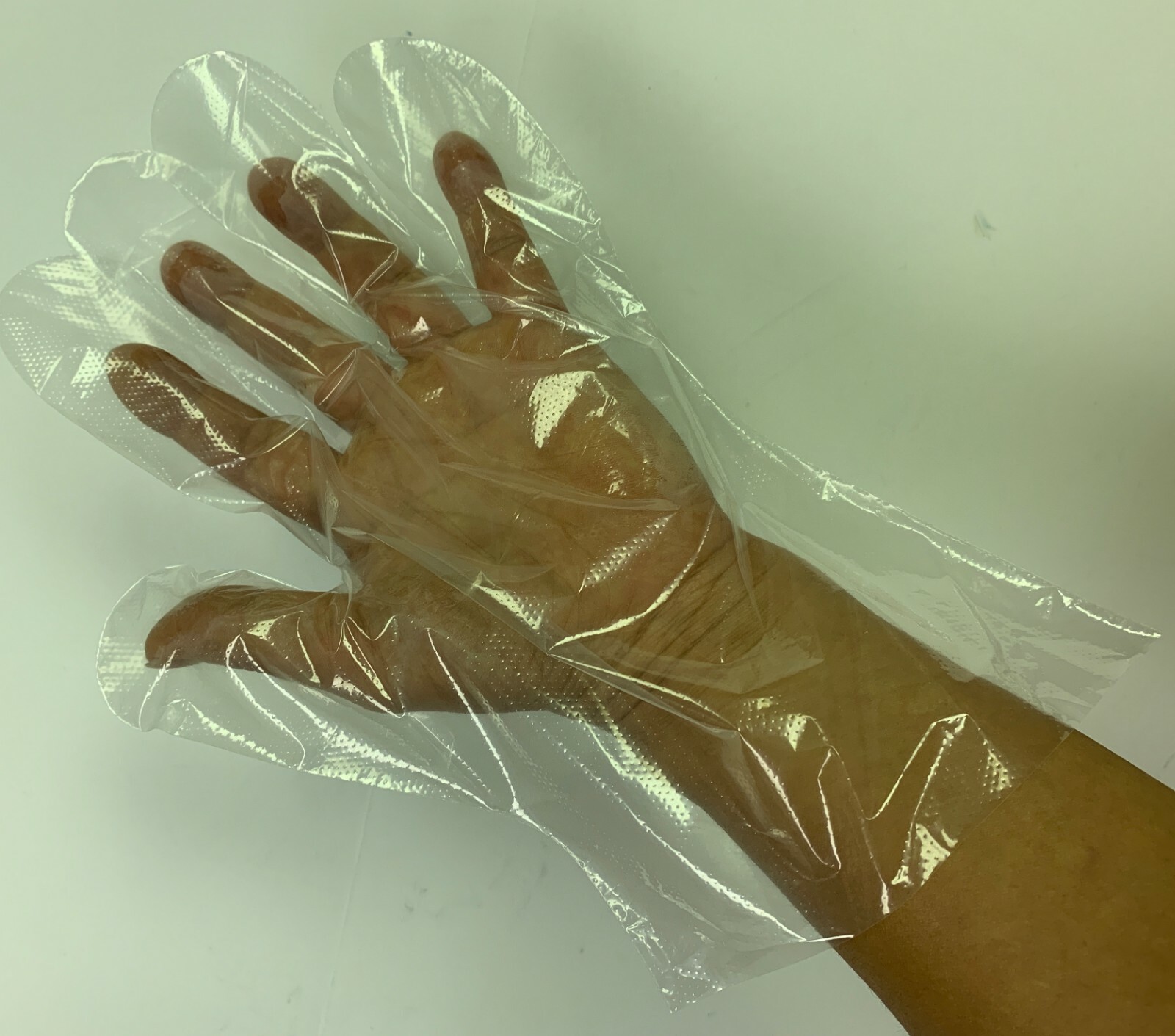 100 PCS A.W.T. Disposable Clear P.E. Gloves, Heavyweight, Large (L), PGH-50
