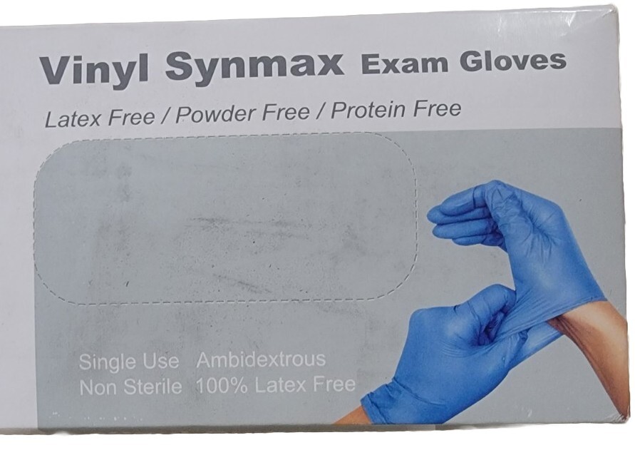 Basic Vinyl Synmax Exam Gloves Latex-Free & Powder-Free Size L