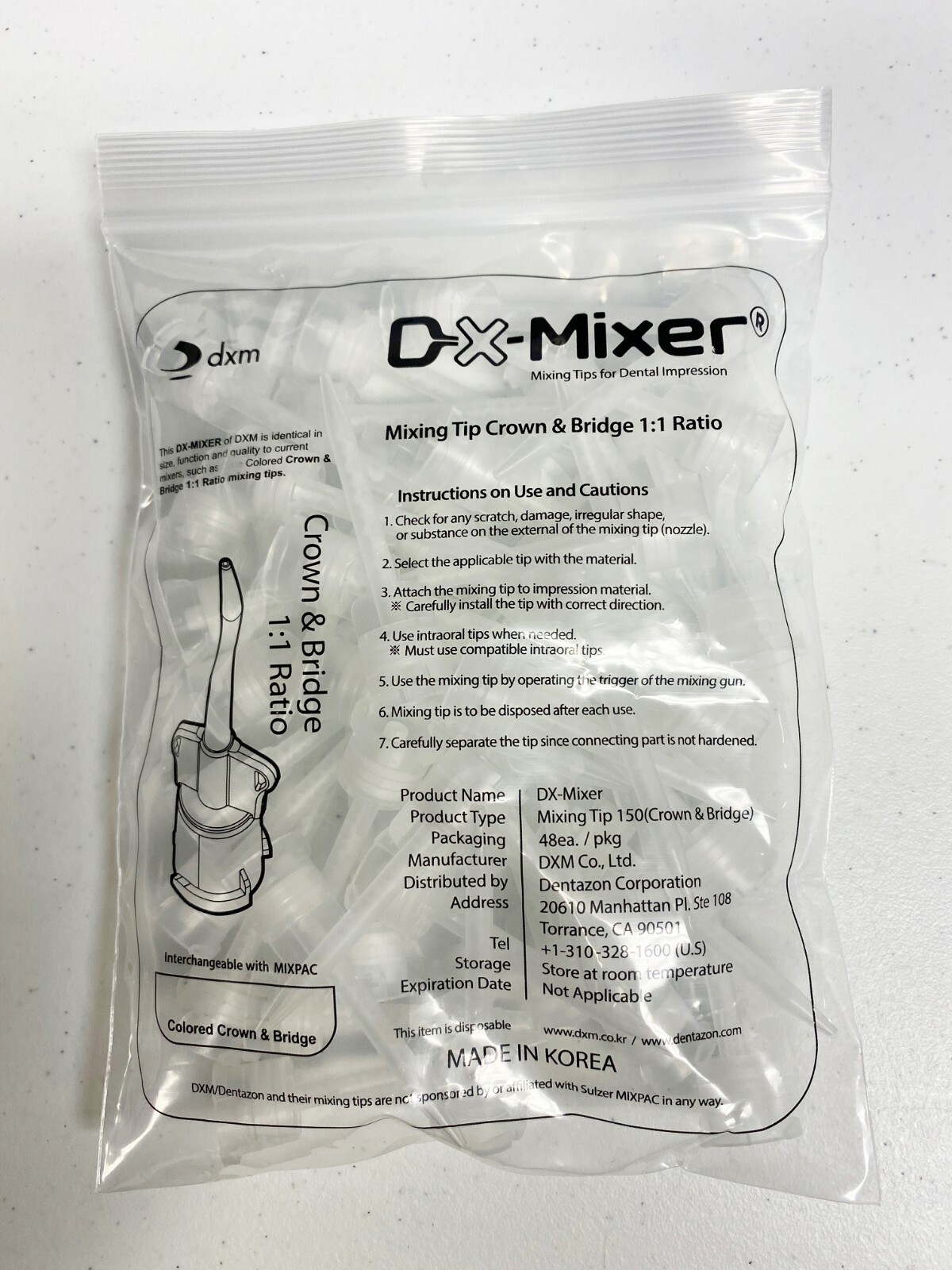 48 pcsImpression HP Mixing Tip Crown & Bridge 1:1 Dental VPS/PVS DX-Mixer®