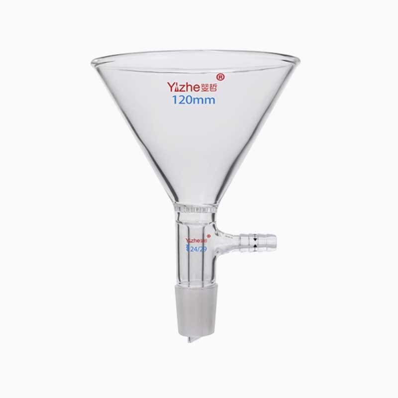 120ml Transparent Glass Filter Funnel with 24/29 Standard Joint School Lab Use