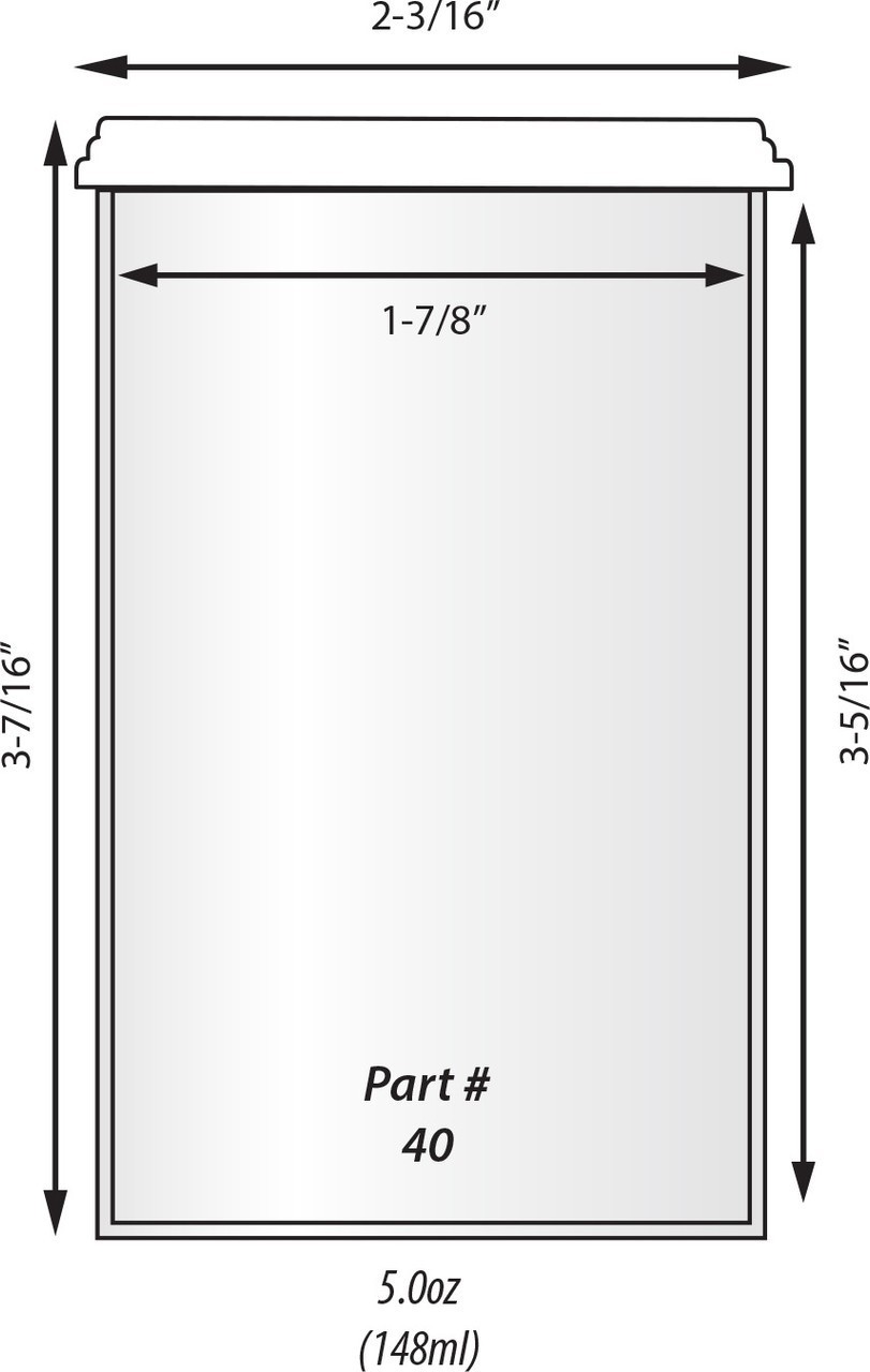 20 Dram (74ml) Clear Plastic Vial White Snap Cap 10 per Pack with 10 labels