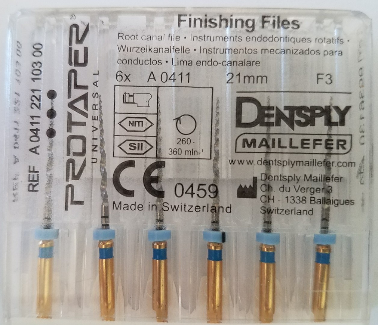 Dental Dentsply Rotary ProTaper Universal Engine NiTi Files 21 mm F3
