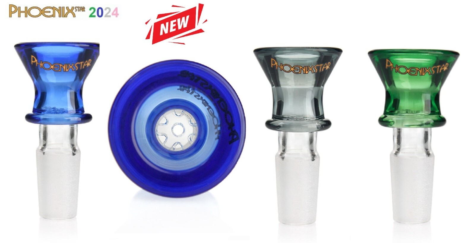 Phoenix Star 14mm Glass Bong Bowl With 7-hole unique Filter Screen New 4 2024