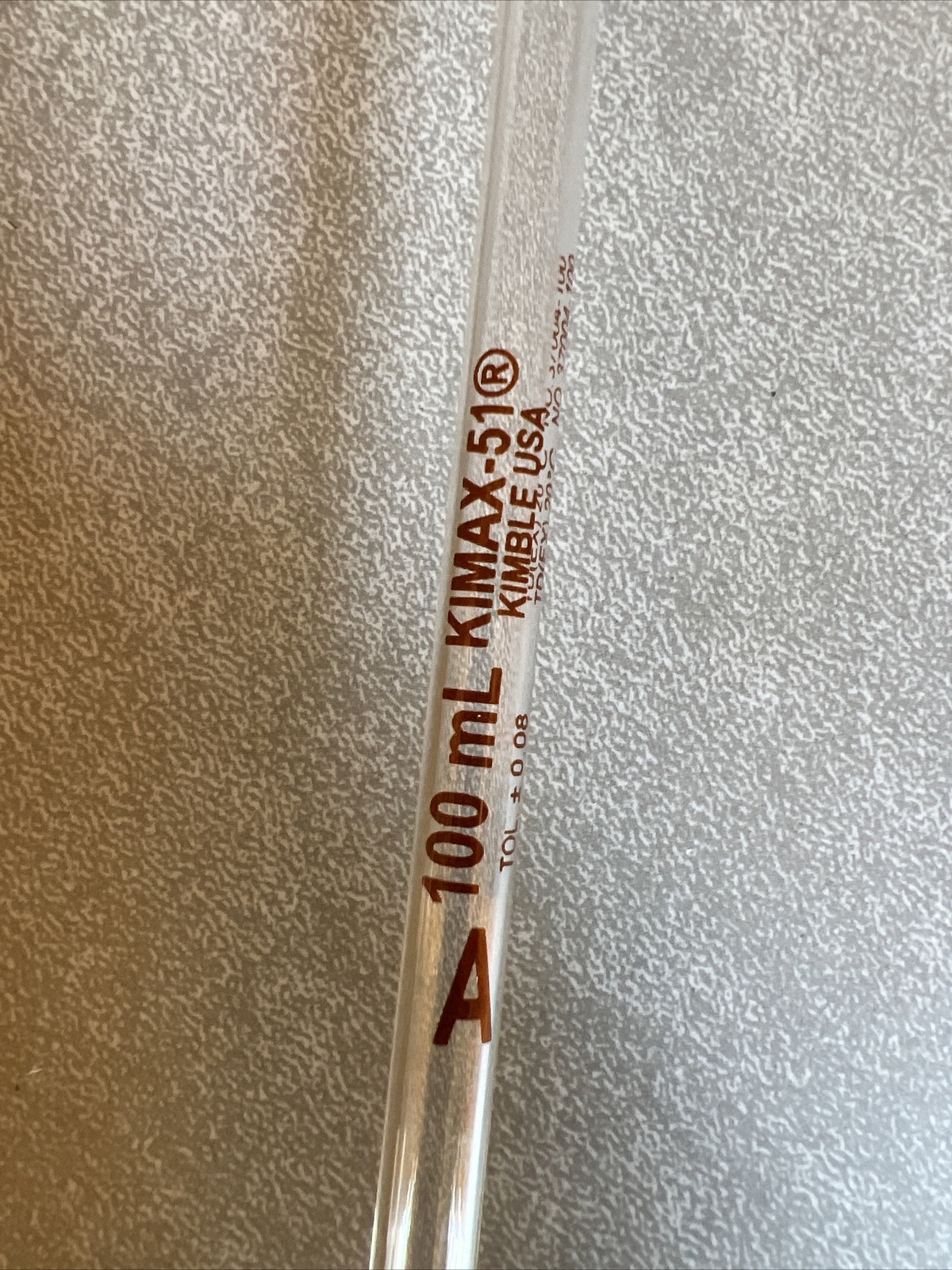 Kimble Kimax 100 ml TD Volumetric Pipete Pipette Type A 37004