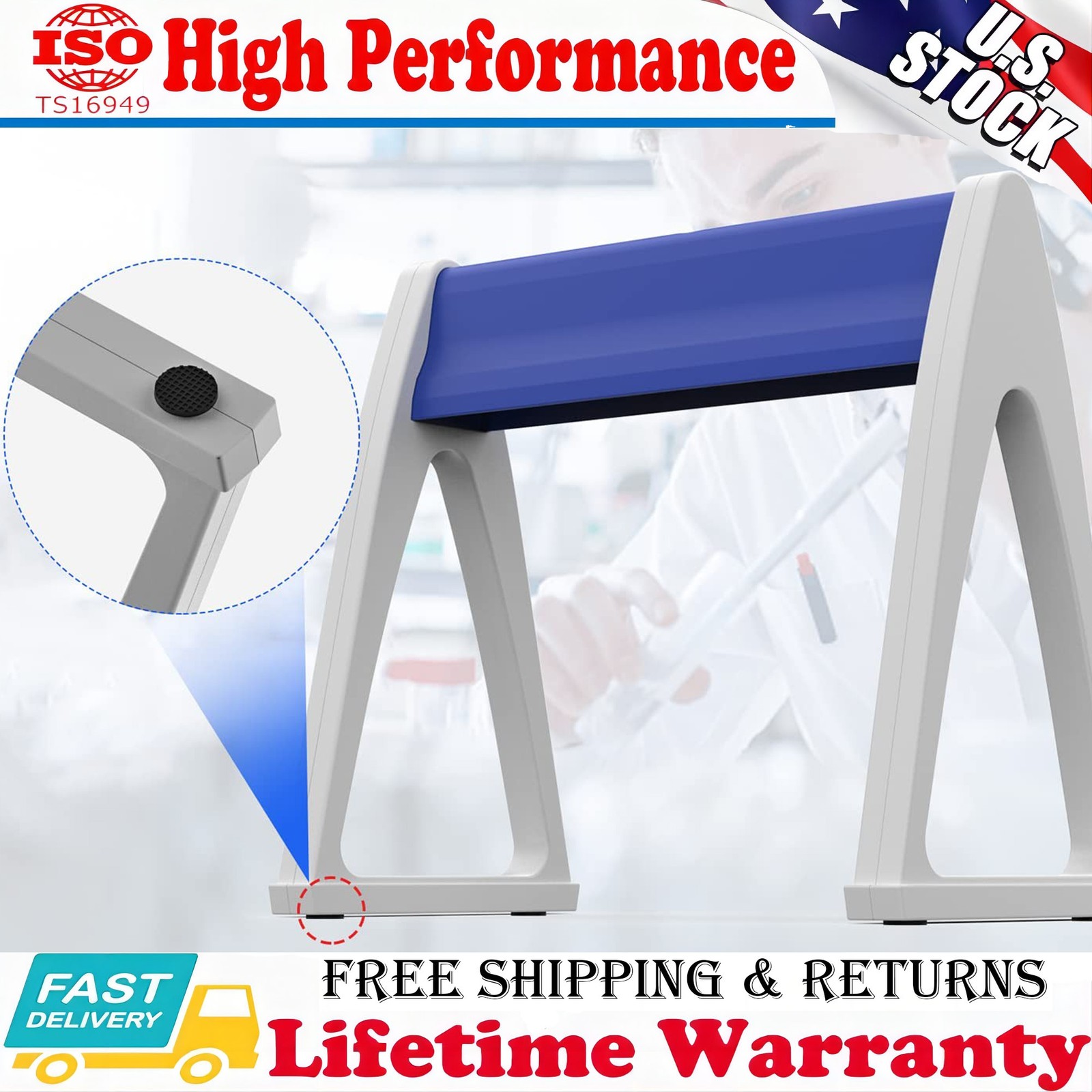 Laboratory Pipette Stand Plastic Linear Pipettor Holder Hold Up to 7-8 Pipettes