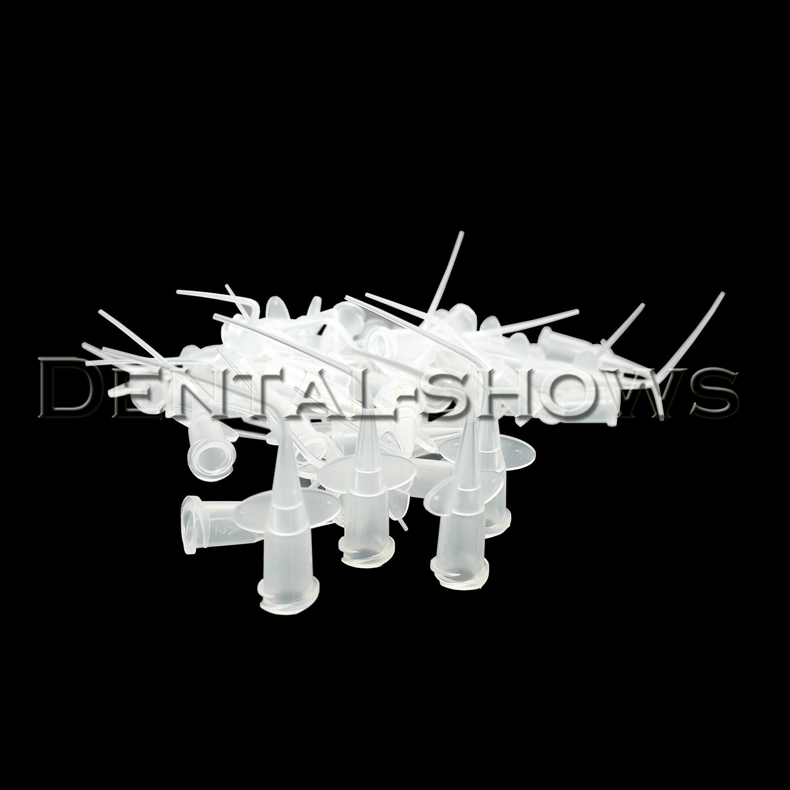 Dental Disposable Irrigation Syringe Endo Oral Tips Plastic Blue/Clear 0.25mm