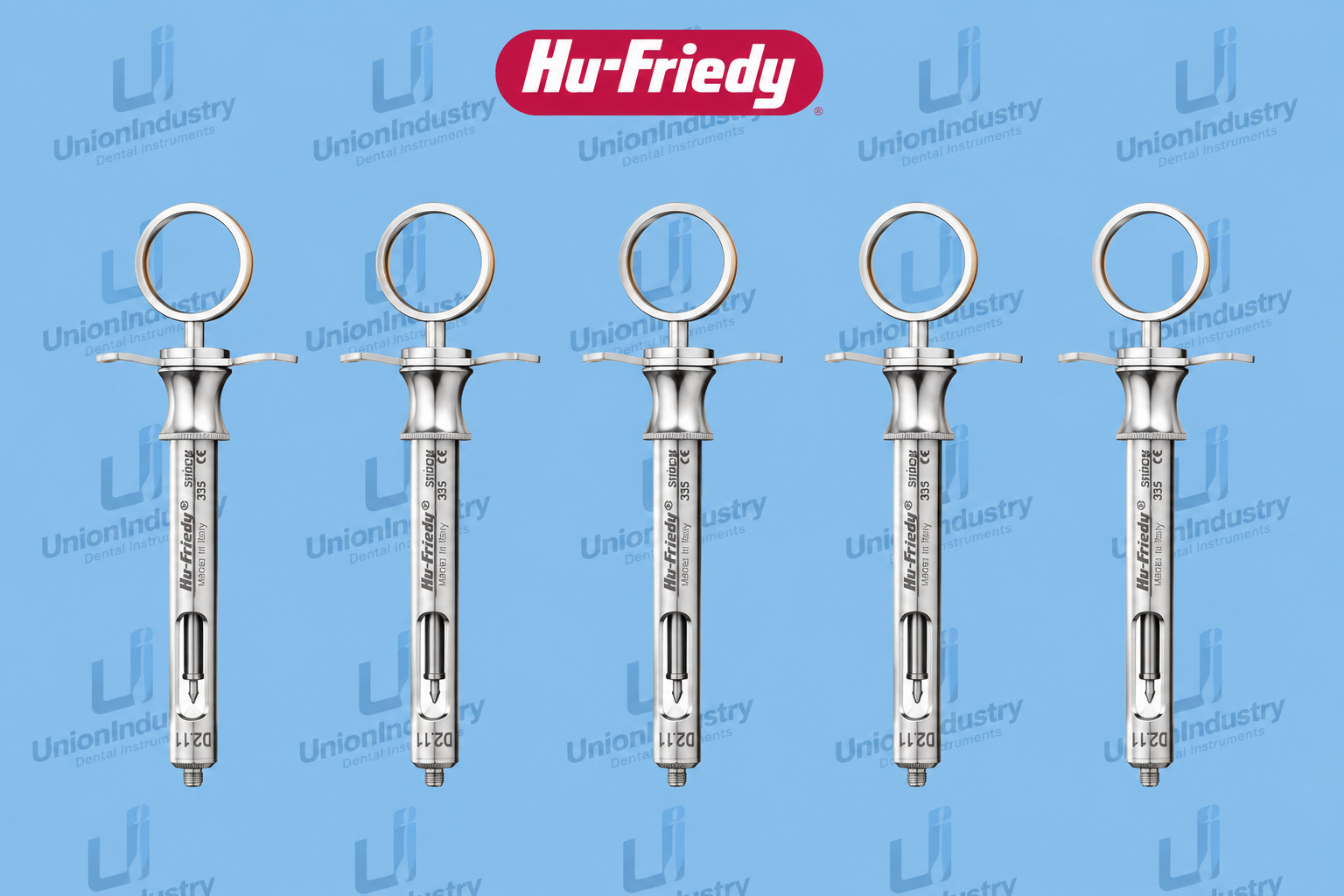 Lot of 5 Hu-Friedy CW Style Dental Anesthetic Aspirating 1.8ml Syringe SYRCW
