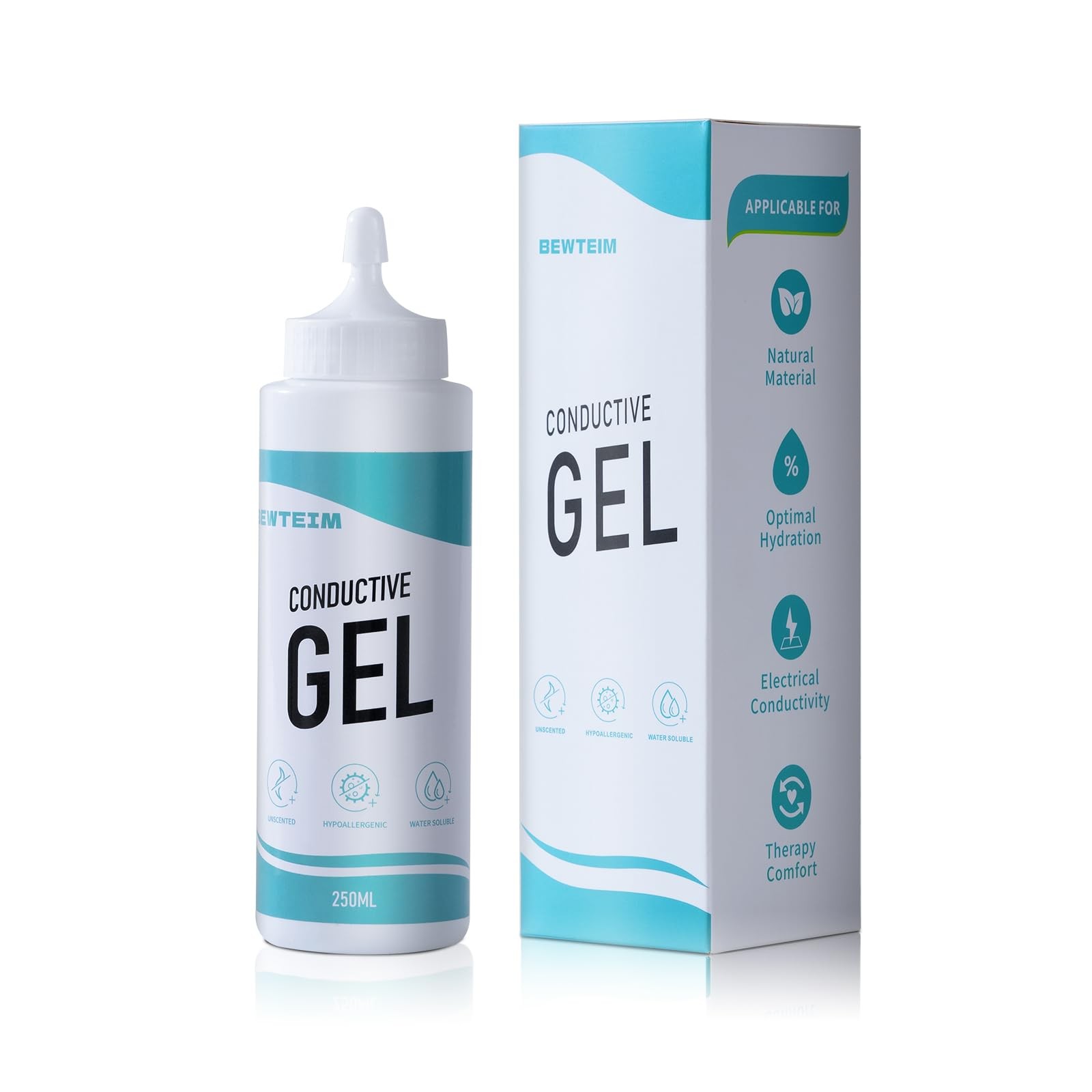 BEWTEIM Conductive Gel for Face Microcurrent Skin Soothing and Pack 0f 1