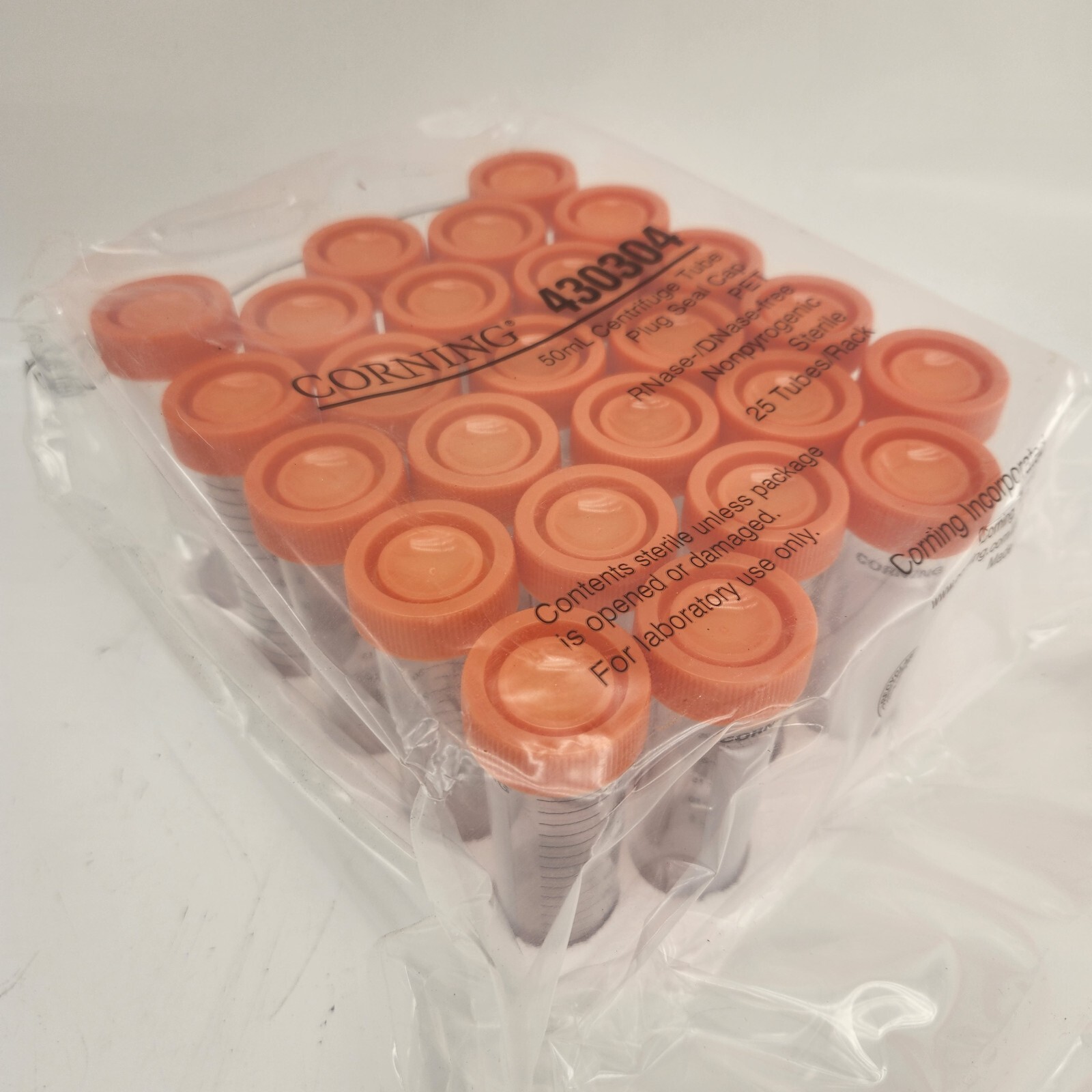 (Pack of 25) Corning 430304 Mini Bioreactor Centrifuge | 50mL Tube | NEW