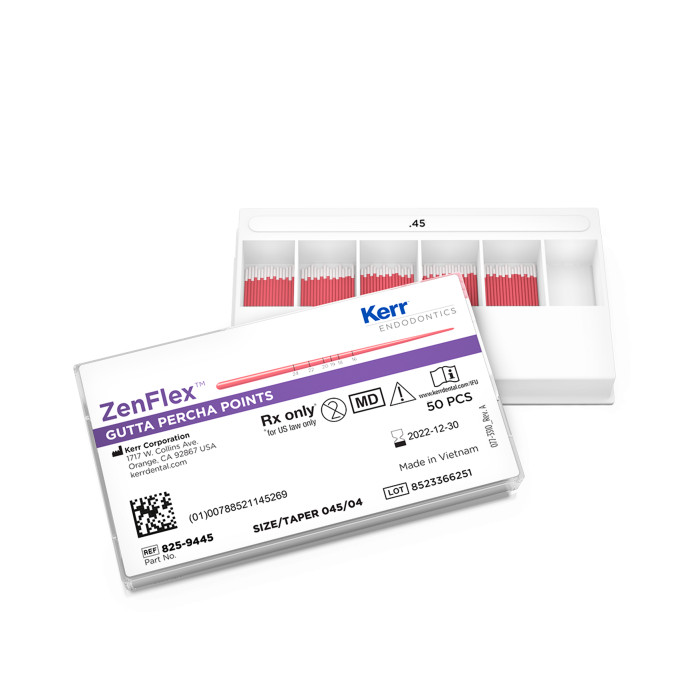 Endo Fill & Obturation ZenFlex Gutta Percha Points By Kerr (50/pk)