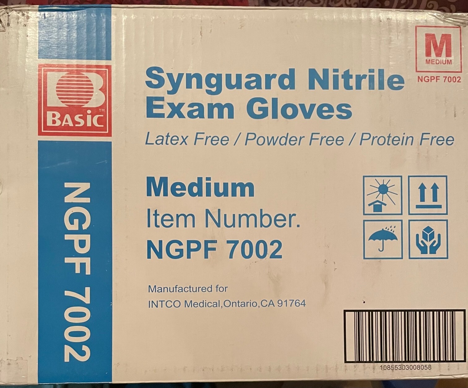 Basic Synguard Nitrile Exam Gloves – Blue – Medium – 1000 Pieces