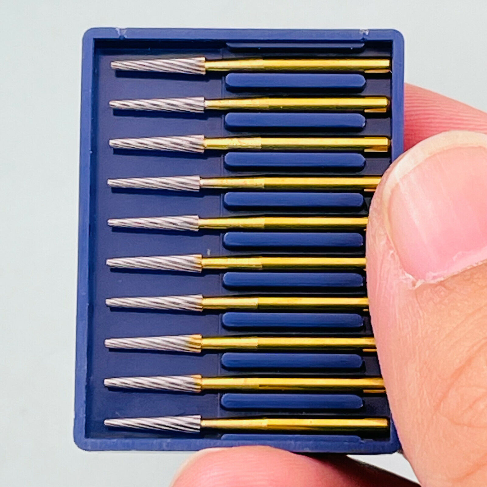 10Pcs/Box Dental Orthodontic Carbide Burs Debonding Finishing Tapper FG 8104