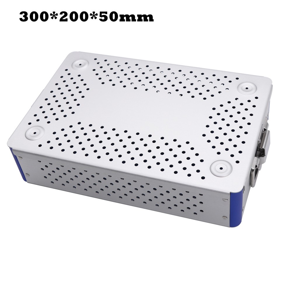 300x200x50mm Heavy-Duty Aluminum Sterilizing Case for Surgical Tools，US Ship